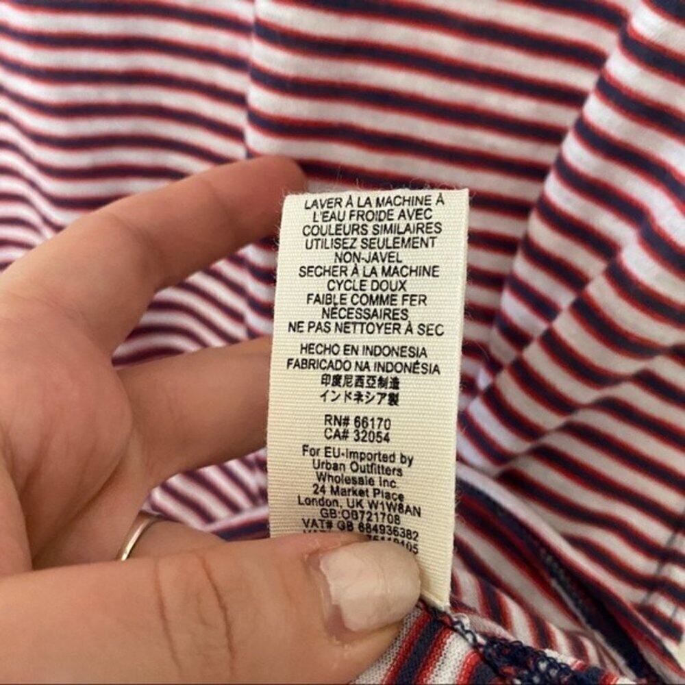 free people red white blue striped shirt sz S - Picture 5 of 8